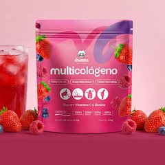 1 Pacote - Multicolágeno, Frutas Vermelhas