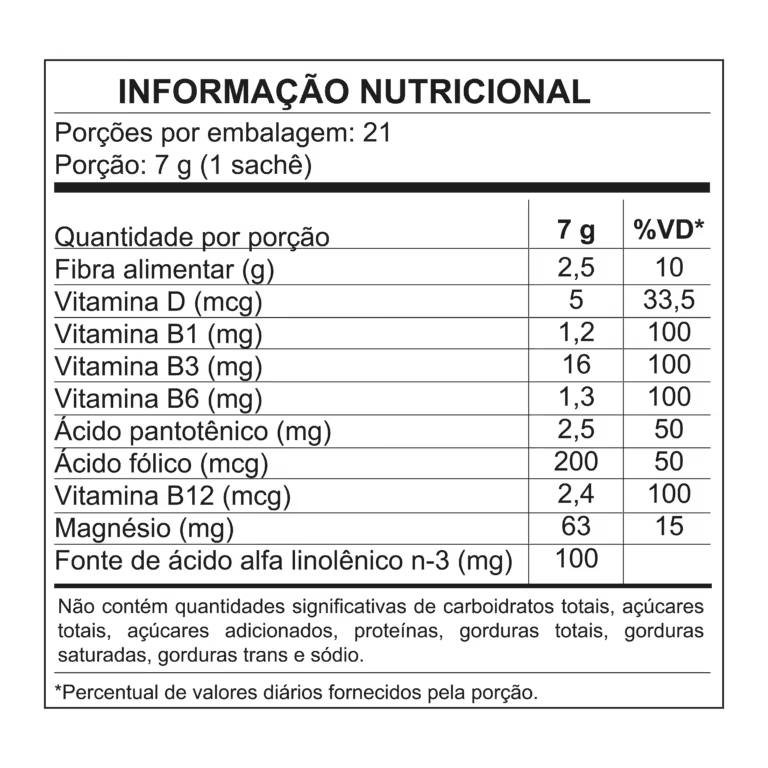 Tabela nutricional
